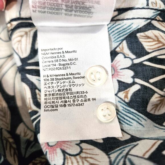 Morris & Co w/ H&M Floral Button Up Top NEW Size XS Cottage Tunic Length Chic - Picture 9 of 13